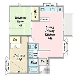 間取図画像 2LDK