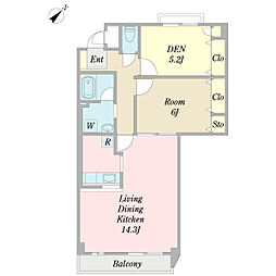 エフ・ファースト 2階1SLDKの間取り
