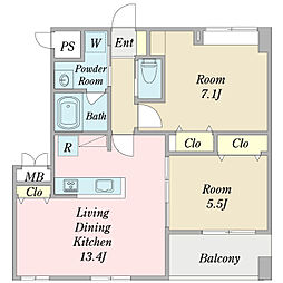 間取図画像 2LDK