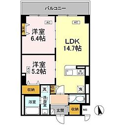 間取図画像 2LDK