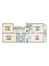 間取図画像 3LDK