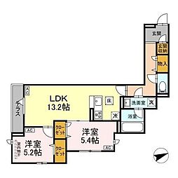 D-STELLA 2LDKの間取図画像