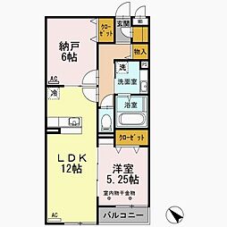リヴィエール 1LDKの間取図画像