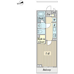 Liberte 1Kの間取図画像