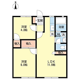 間取図画像 2LDK