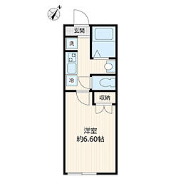 グランコート志津 1階1Kの間取り