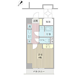 ＶＩＬＬＥＴＴＡｙａｃｈｉｙｏｄａｉ 5階1Kの間取り