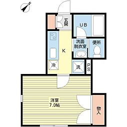 メゾンプランタン 1Kの間取図画像