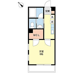 グランデ02 1Kの間取図画像