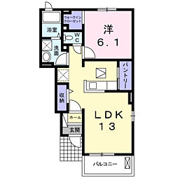 グラシアス 1LDKの間取図画像
