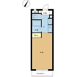 αNEXT若林 ワンルームの間取図画像
