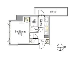 CLASSEUM(クラシアム)仙台新寺通 1Kの間取図画像