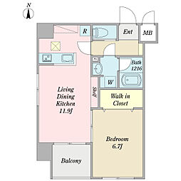 間取図画像 1LDK