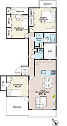 パティーク新浦安4 4階3LDKの間取り