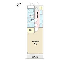 ヴィクトワール吉善 1Kの間取図画像