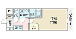 プロシード深江橋 7階1Kの間取り