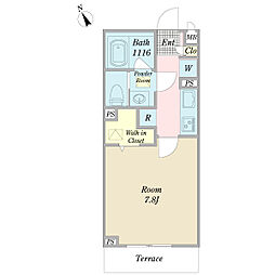 Ｌｅｇａｒｅ　II 1階1Kの間取り
