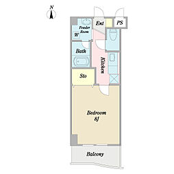 Ｒｅｖｅｒｉｅ（レヴェリー） 2階1Kの間取り