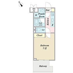 ＭＯＩＳＳＯＮ（モワッソン） 2階1Kの間取り