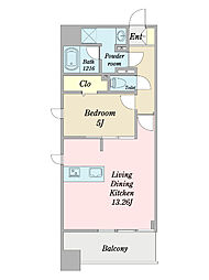 グリーンコート 1LDKの間取図画像