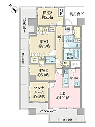 クオン流山おおたかの森 3LDKの間取図画像