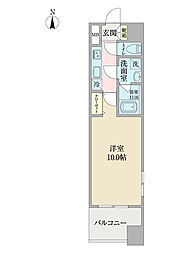 ヴィルクレア桜山 1Kの間取図画像