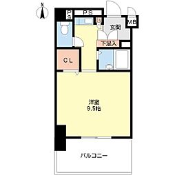 ジョイフル名古屋駅前 1Kの間取図画像