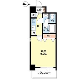 プロシード新栄 1Kの間取図画像