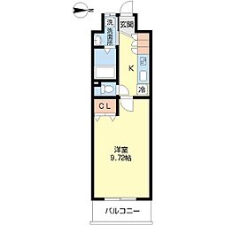 プロシード千代田 1Kの間取図画像