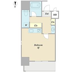 ル・ブルー鶴舞 1Kの間取図画像