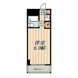 メトロM24 1Kの間取図画像