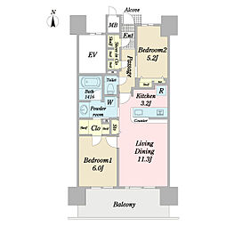 間取図画像 2LDK