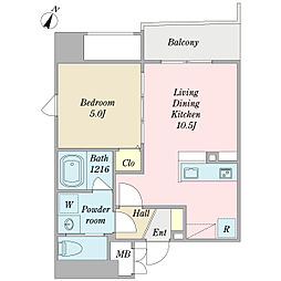 ラ・ルーチェ東大泉 3階1LDKの間取り