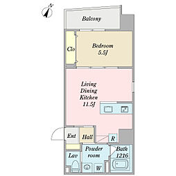 ラ・ルーチェ東大泉 3階1LDKの間取り