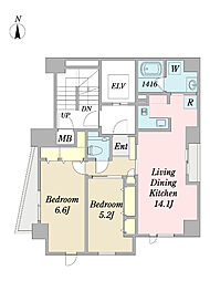 Sanare Nerima 2LDKの間取図画像