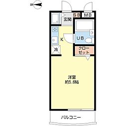 TASUKI大泉学園 1Kの間取図画像