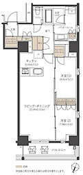 福岡市中央区薬院2丁目マンション 2LDKの間取図画像