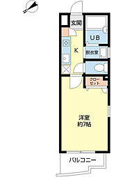 セレーノ県庁前 1Kの間取図画像