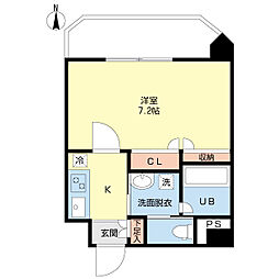 ウィルドゥ平尾 1Kの間取図画像