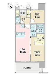 LINO高宮 2LDKの間取図画像
