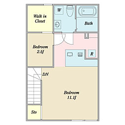 アルカンセル押上 3階1LDKの間取り