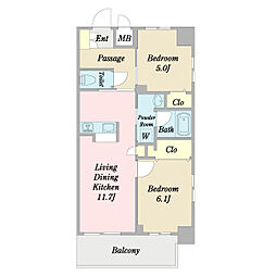 間取図画像 2LDK