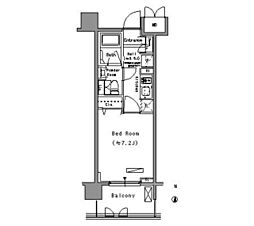 パークアクシス住吉 1Kの間取図画像