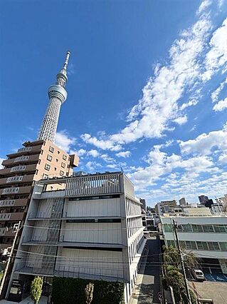 バルコニーから...