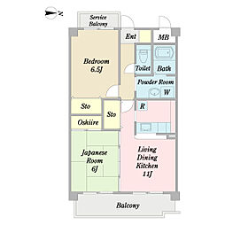 間取図画像 2LDK