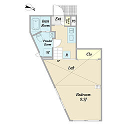 ＦＡＲＥ代々木上原VI 地下1階1Kの間取り