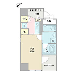 リアン風見 1Kの間取図画像