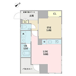 リアン風見 1LDKの間取図画像