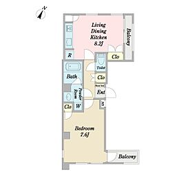 LIFEZONE駒沢 1LDKの間取図画像