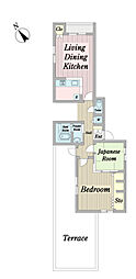 フォレスト清山 2LDKの間取図画像